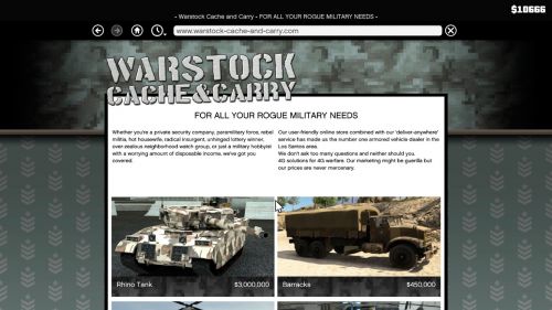 Сайт Warstock Cache &amp; Carry